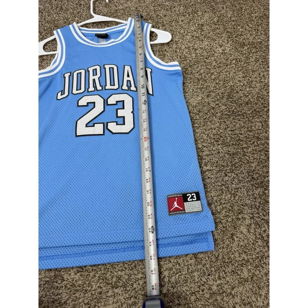 Jordan Jersey Youth M 10-12 Years Old #23 University Blue Jumpman Logo UNC